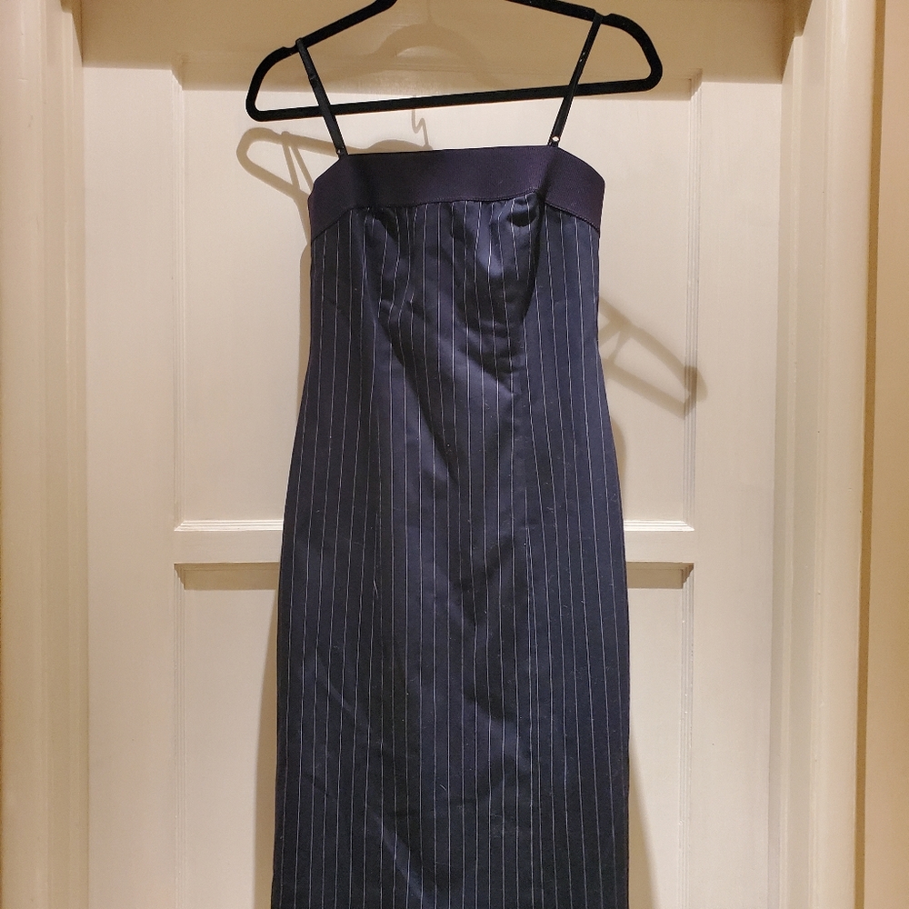 Nicole Miller black pinstripe dress